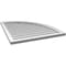 Ekena Millwork Quarter Round Top Right Surface Mount PVC Gable Vent w/ 2"W x 2"P Brickmould Sill Frame, 30"W x 34"H GVPQR30X3403SN - alternate 2